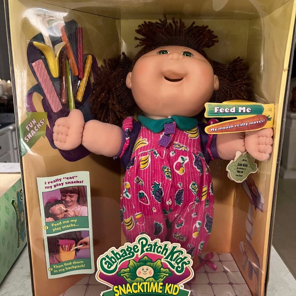 RARE 1995 Mattel Cabbage Patch Kids Lois Kim Snacktime Kid NIB COLLECTORS ONLY